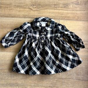 Ralph Lauren Black and White Checkered Baby Dress 6 mo